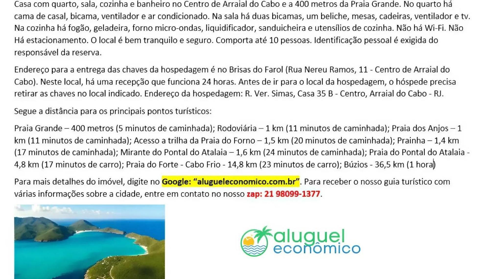 הוילה Casa - Centro - Arraial Do Cabo - Aluguel Economico מראה חיצוני תמונה